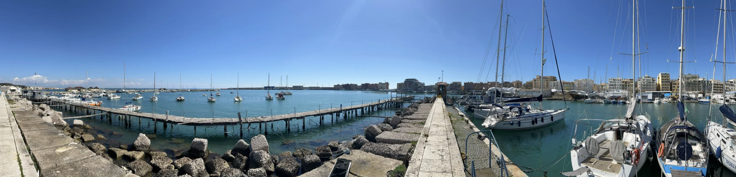 3 panoramas at Anzio port
